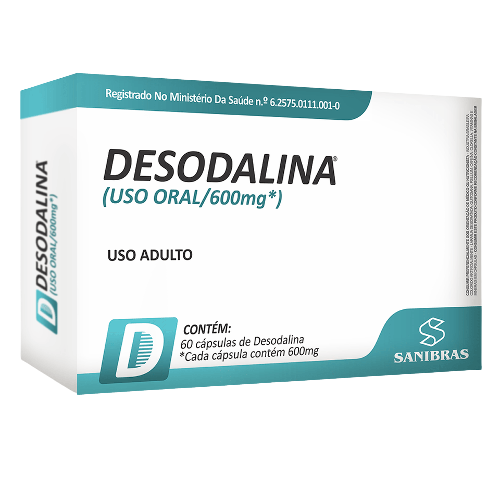 Termogênico Desodalina 600mg  Com 60 Cápsulas - Coop Drogaria